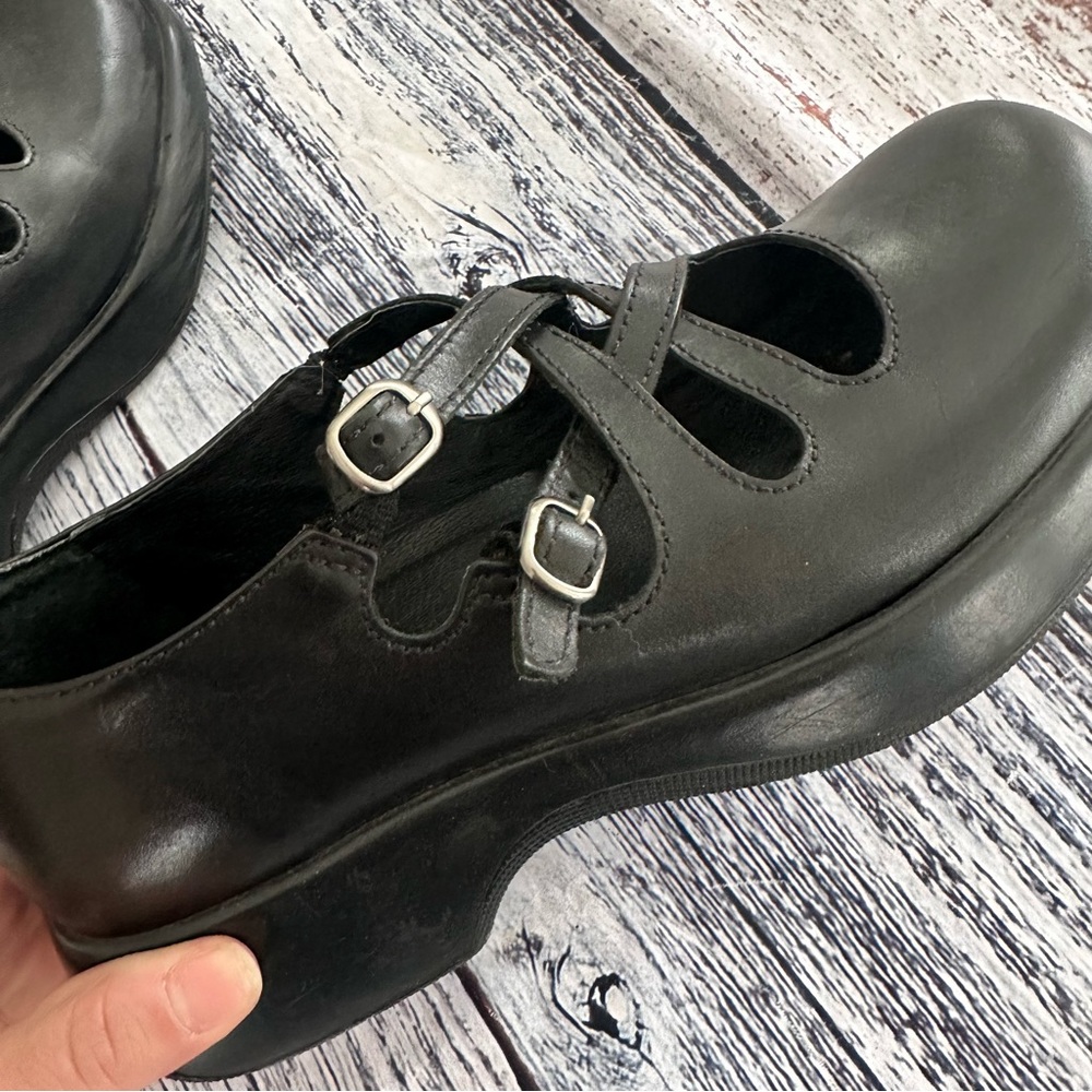 Dansko Black Leather Mary Jane Clog Mules size 40 - Picture 7 of 9